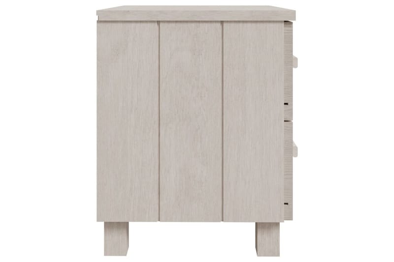 Sängbord vit 40x35x44,5 cm massiv furu - Vit - Möbler - Bord
