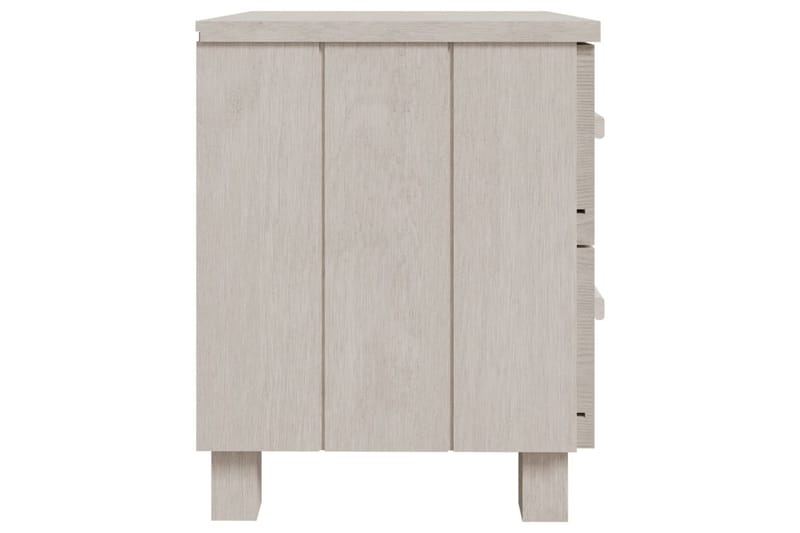 Sängbord vit 40x35x44,5 cm massiv furu - Vit - Sängbord - Bord