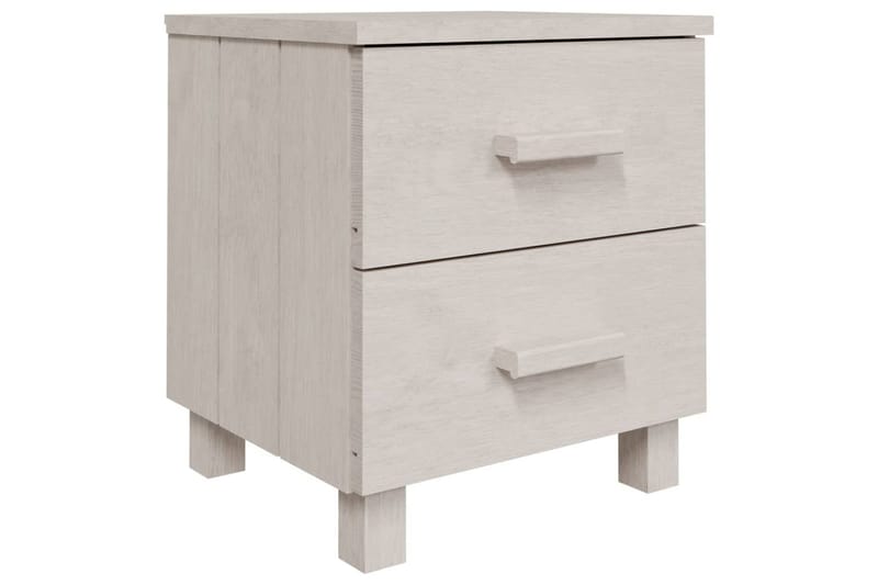 Sängbord vit 40x35x44,5 cm massiv furu - Vit - Möbler - Bord