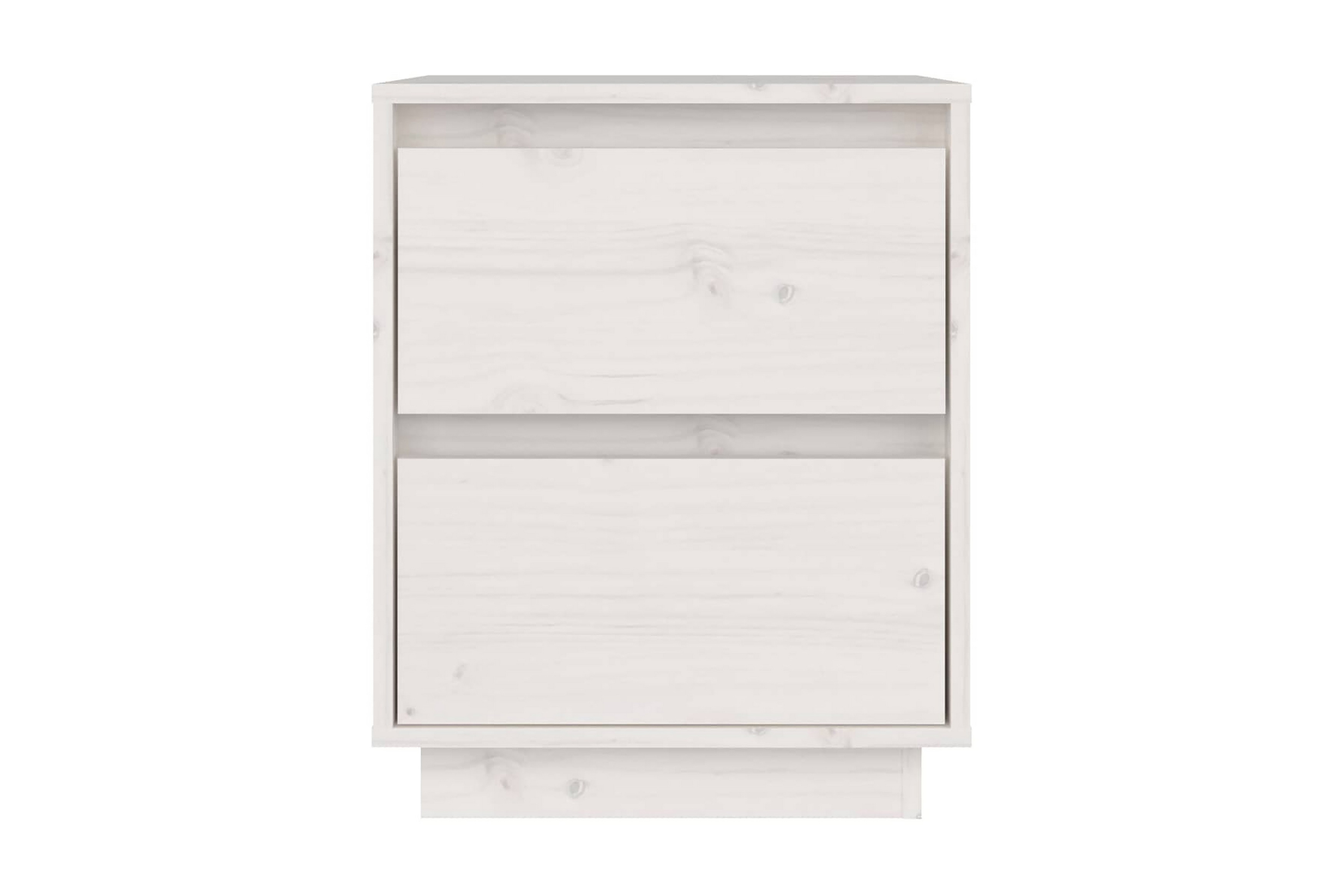 Sängbord vit 40x35x50 cm massiv furu – Vit