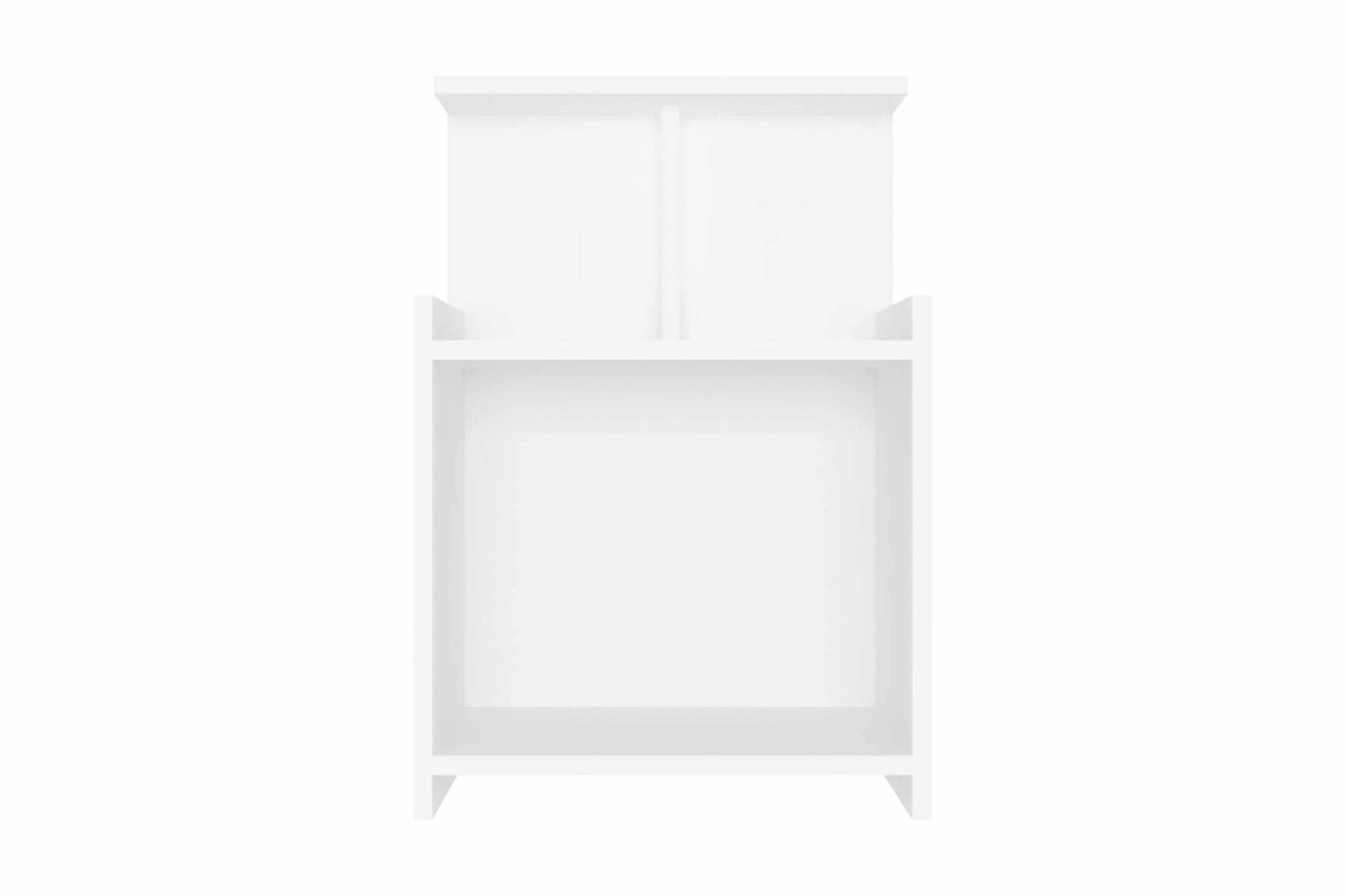 Sängbord vit 40x35x60 cm spånskiva – Vit