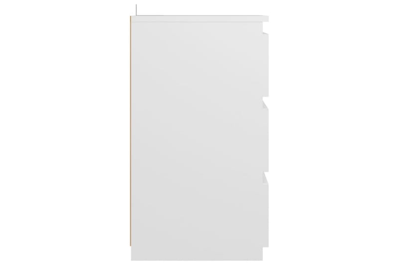 Sängbord vit 40x35x62,5 cm spånskiva - Vit - Sängbord - Bord