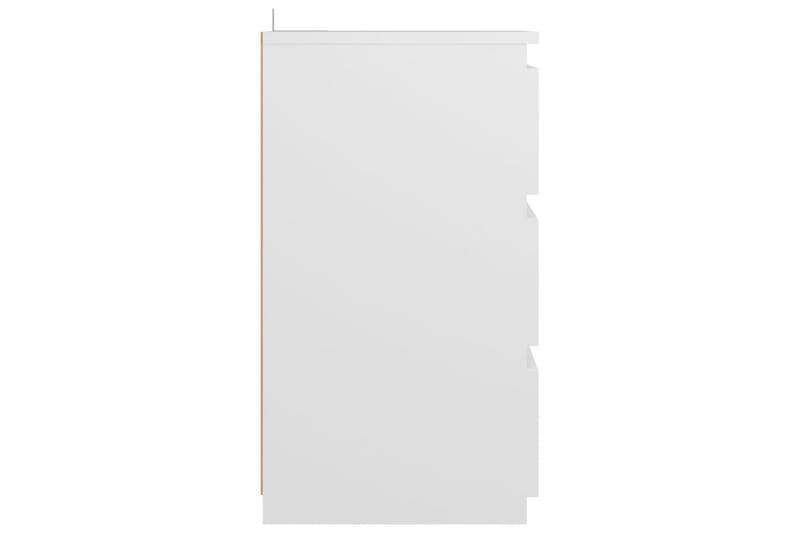 Sängbord vit 40x35x62,5 cm spånskiva - Vit - Möbler - Bord