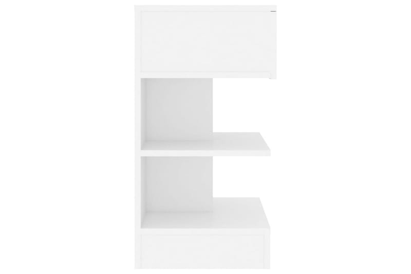 Sängbord vit 40x35x65 cm spånskiva - Vit - Sängbord - Bord