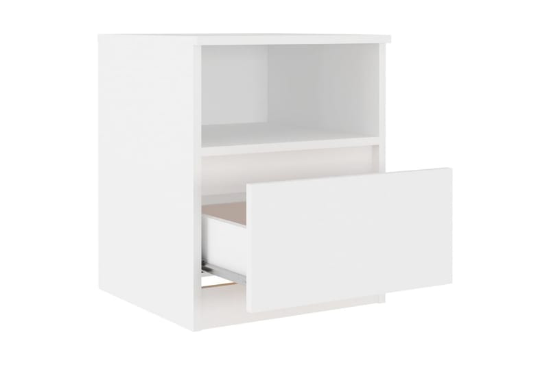Sängbord vit 40x40x50 cm spånskiva - Vit - Möbler - Bord