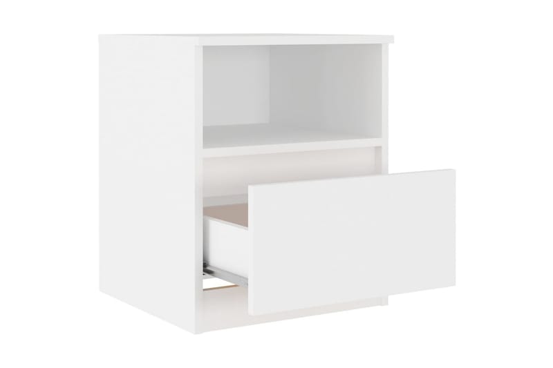 Sängbord vit 40x40x50 cm spånskiva - Vit - Sängbord - Bord
