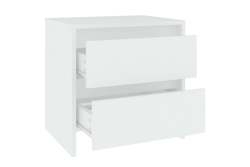 Sängbord vit 45x34,5x44,5 cm spånskiva - Vit - Möbler - Bord