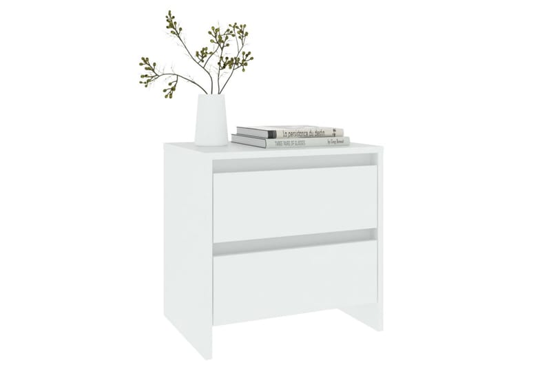 Sängbord vit 45x34,5x44,5 cm spånskiva - Vit - Möbler - Bord