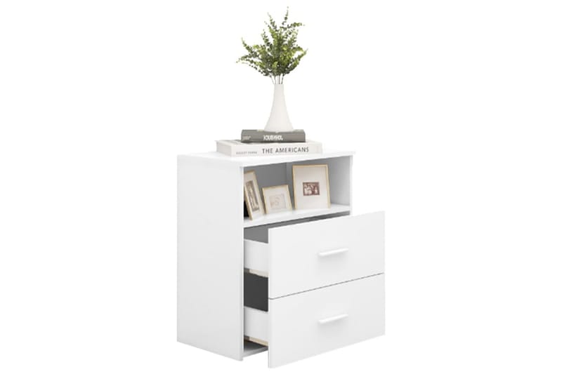 Sängbord vit 50x32x60 cm - Vit - Möbler - Bord