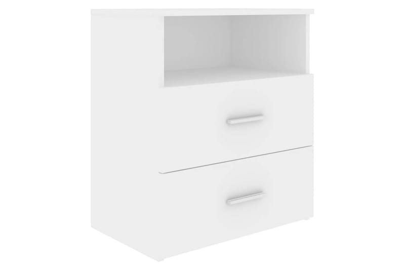 Sängbord vit 50x32x60 cm - Vit - Sängbord - Bord