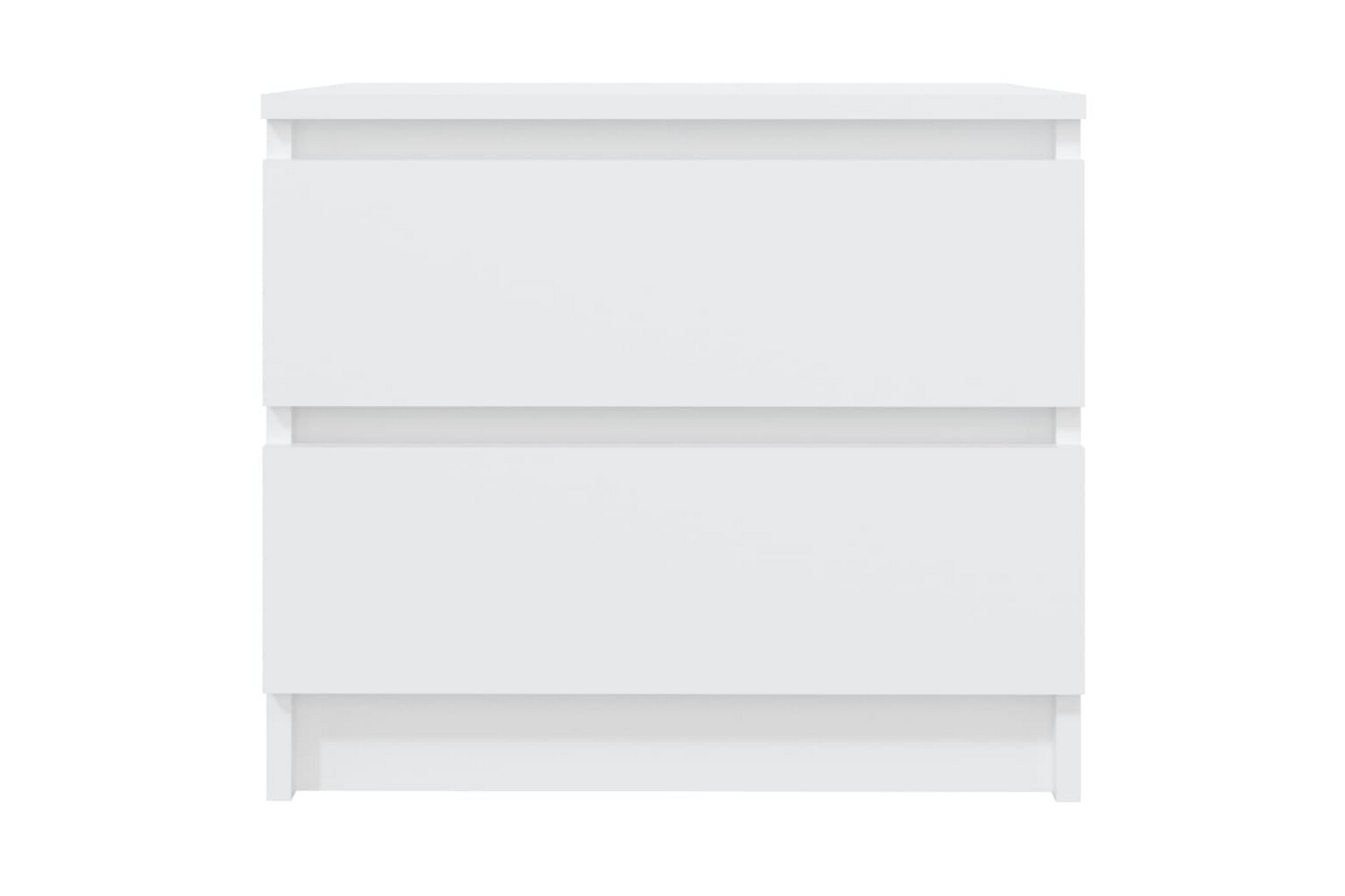Sängbord vit 50x39x43,5 cm spånskiva – Vit