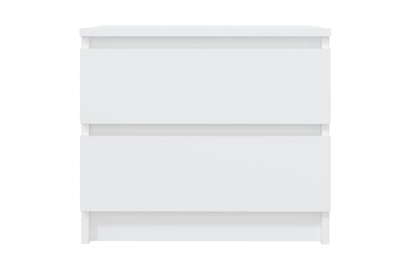 Sängbord vit 50x39x43,5 cm spånskiva - Vit - Möbler - Bord