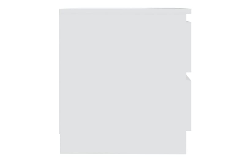 Sängbord vit 50x39x43,5 cm spånskiva - Vit - Möbler - Bord