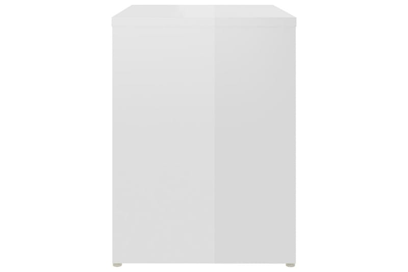Sängbord vit högglans 40x30x40 cm spånskiva - Vit - Möbler - Bord