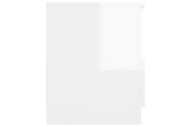 Sängbord vit höglans 40x40x50 cm spånskiva - Vit - Möbler - Bord