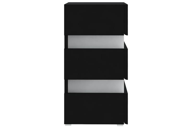 Sängskåp LED svart 45x35x67 cm spånskiva - Svart - Möbler - Bord