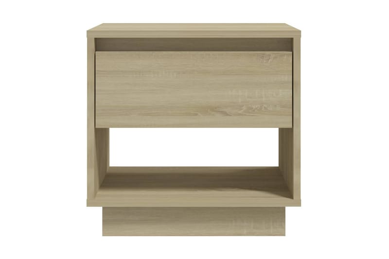 Sängskåp sonoma-ek 2 st 45x34x44 cm spånskiva - Beige - Sängbord - Bord