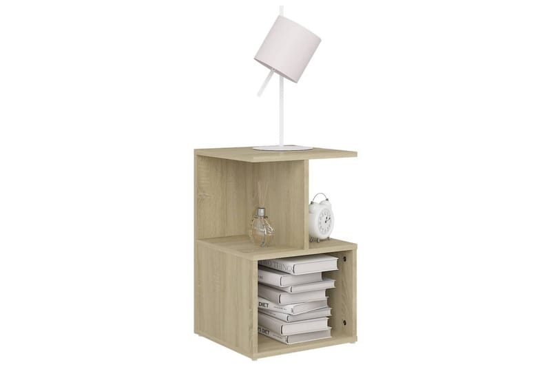 Sängskåp sonoma-ek 35x35x55 cm spånskiva - Brun - Möbler - Bord