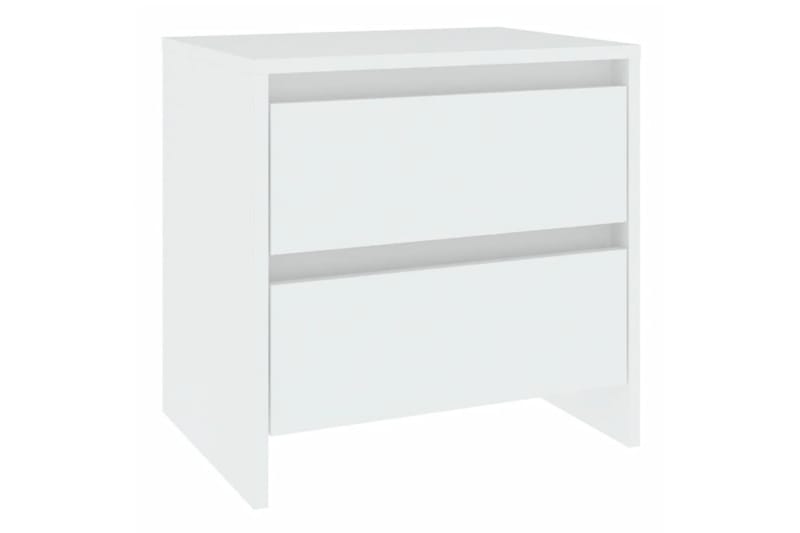 Sängskåp vit 2 st 45x34,5x44,5 cm spånskiva - Vit - Möbler - Bord