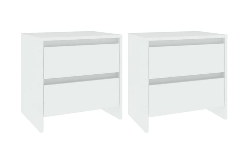Sängskåp vit 2 st 45x34,5x44,5 cm spånskiva - Vit - Möbler - Bord