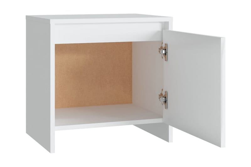 Sängskåp vit 2 st 45x34x44,5 cm spånskiva - Vit - Möbler - Bord