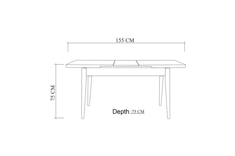 Sanina Matbord 120x75x120 cm - Grön/Vit - Möbler - Bord
