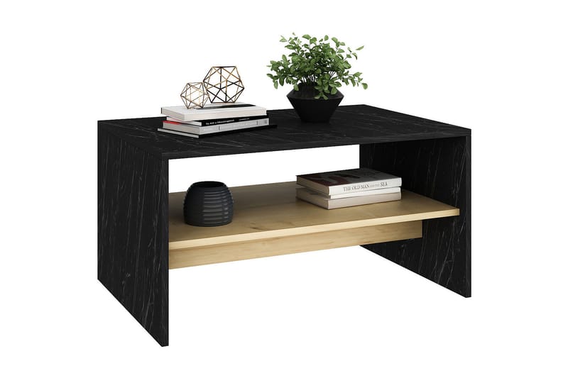 SARACHANE Sidobord 90 cm Svart/Ljus Natur - Möbler - Bord