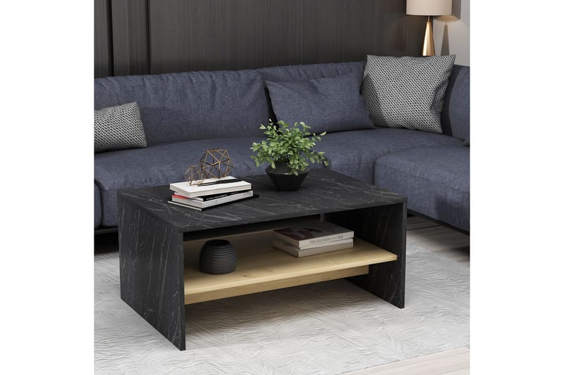 SARACHANE Sidobord 90 cm Svart/Ljus Natur - Möbler - Bord
