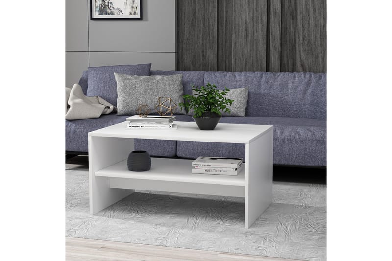SARACHANE Soffbord 90x46,8x90 cm Vit - Möbler - Bord