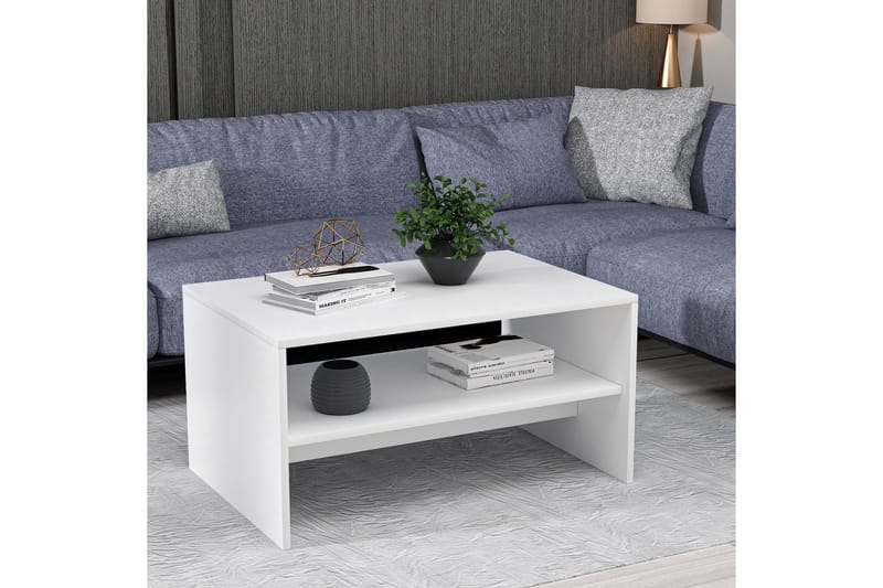 SARACHANE Soffbord 90x46,8x90 cm Vit - Möbler - Bord
