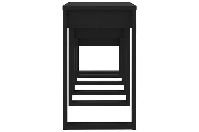 Satsbord 3 st svart spånskiva - Svart - Möbler - Bord