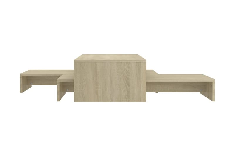 Satsbord sonoma-ek 100x100x26,5 cm spånskiva - Brun - Möbler - Bord