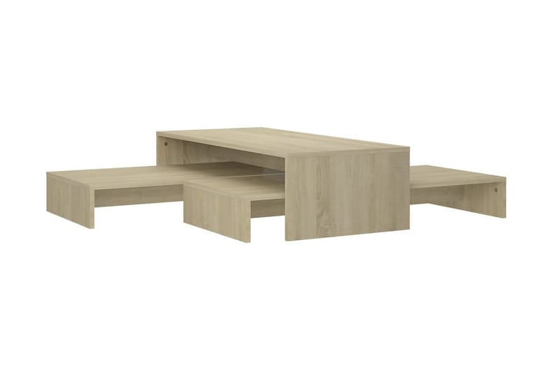 Satsbord sonoma-ek 100x100x26,5 cm spånskiva - Brun - Möbler - Bord