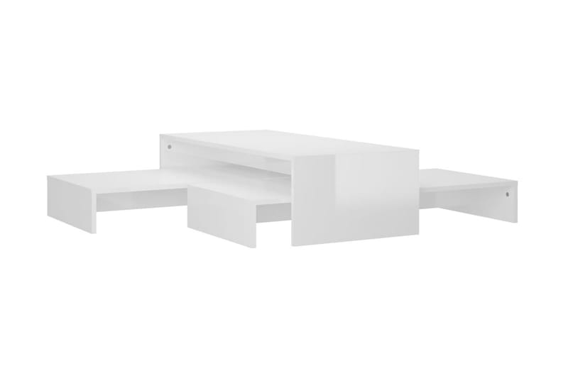 Satsbord vit högglans 100x100x26,5 cm - Vit - Möbler - Bord