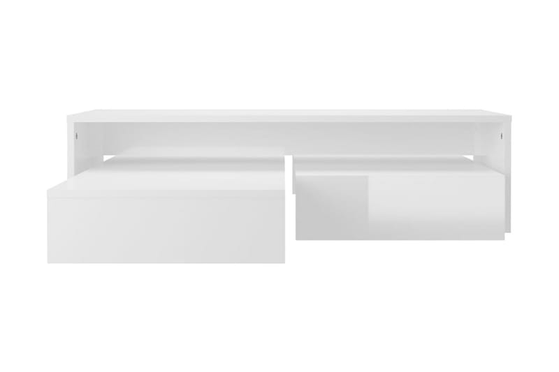 Satsbord vit högglans 100x100x26,5 cm - Vit - Möbler - Bord