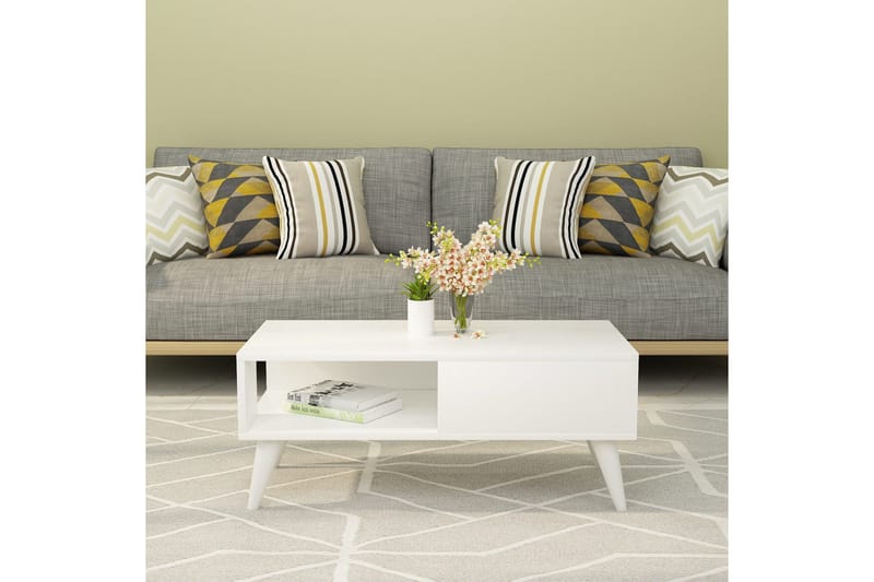 Sebseda Soffbord 90x40x90 cm - Vit - Möbler - Bord