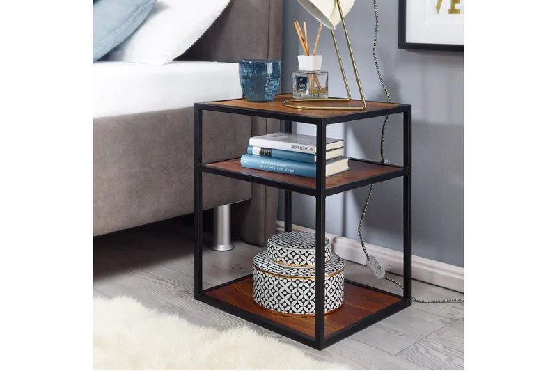 Seddik Sängbord 35 cm Rektangulär - Brun - Möbler - Bord