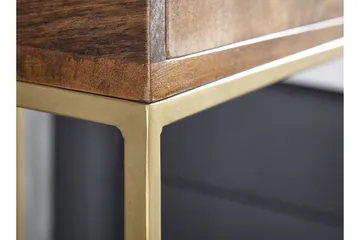 Seddik Sängbord 35 cm Rektangulär - Guld/Brun - Möbler - Bord