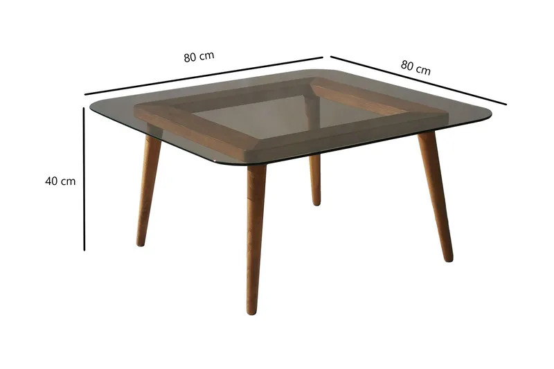 Selter Soffbord 80 cm - Brons/Glas - Möbler - Bord