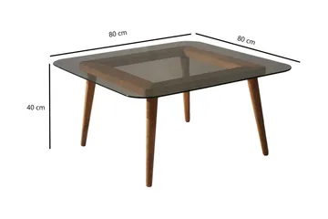 Selter Soffbord 80 cm - Brons/Glas - Möbler - Bord