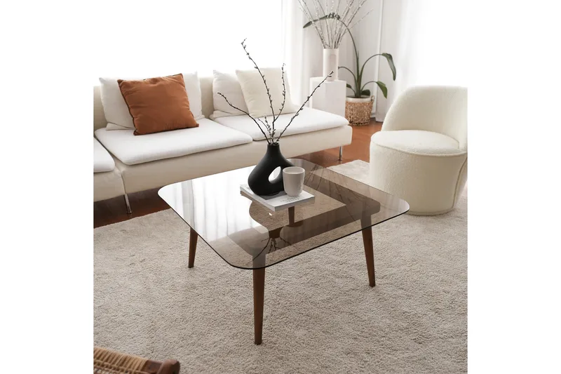 Selter Soffbord 80 cm - Brons/Glas - Möbler - Bord