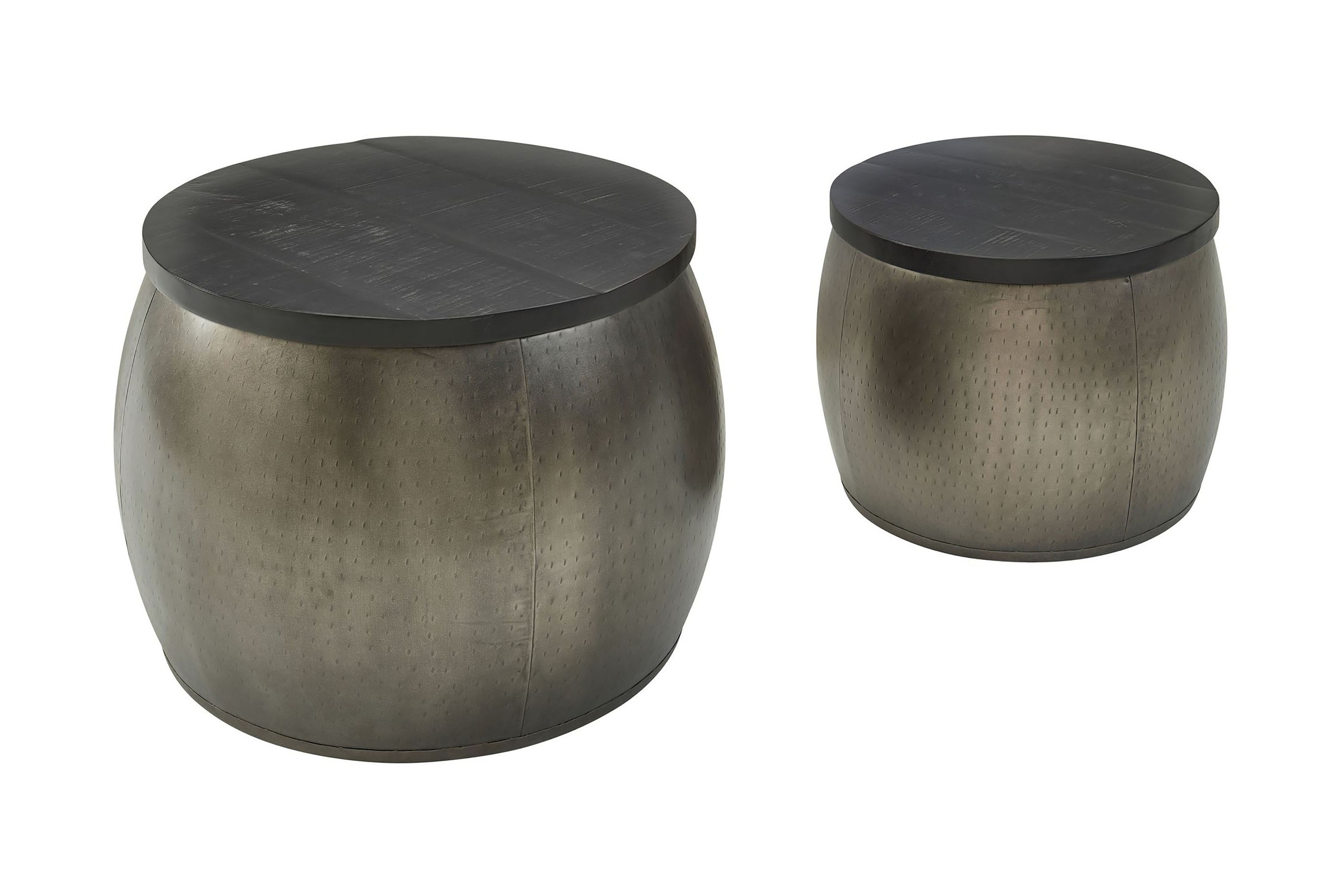 seneca satsbord 55 cm runt bord silver/svart -