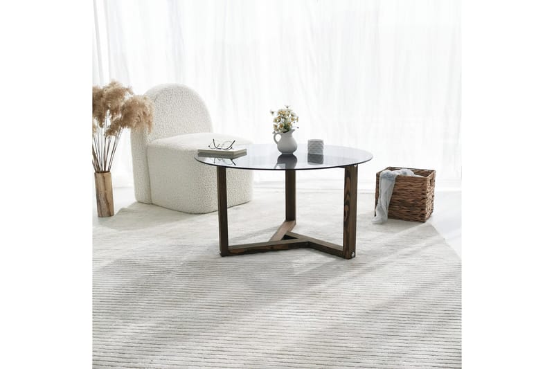 Sibas Soffbord 75 cm Runt - Rökfärgat/Teak - Möbler - Bord