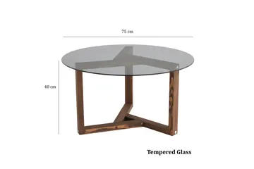Sibas Soffbord 75 cm Runt - Rökfärgat/Teak - Möbler - Bord
