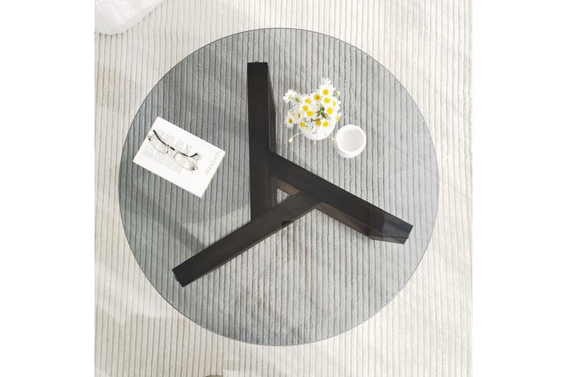 Sibas Soffbord 75 cm Runt - Rökfärgat/Teak - Möbler - Bord