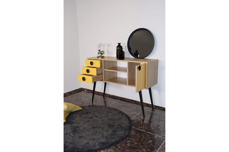 Sidobord 120 cm - Guld/Natur/Gul - Möbler - Bord