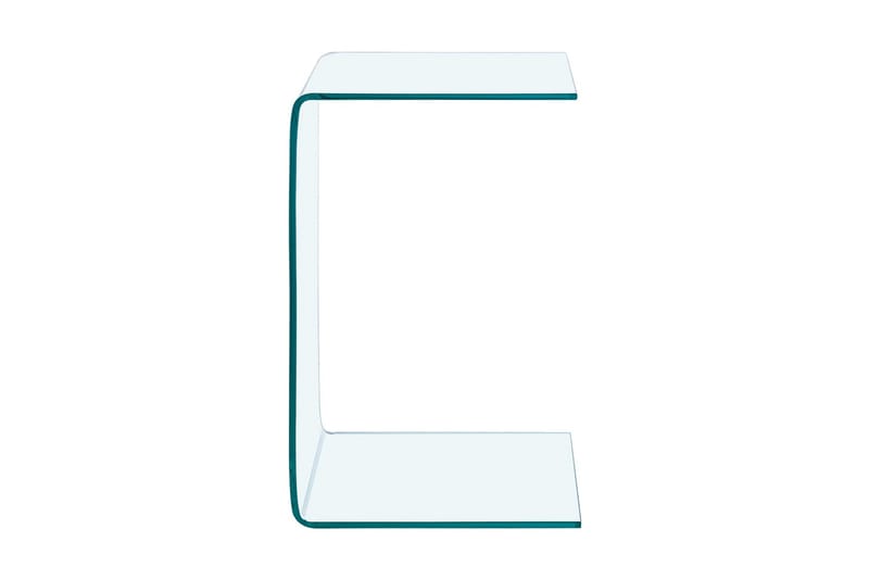 Sidobord 40x40x60 cm härdat glas - Transparent - Brickbord - Bord - Sidobord & lampbord