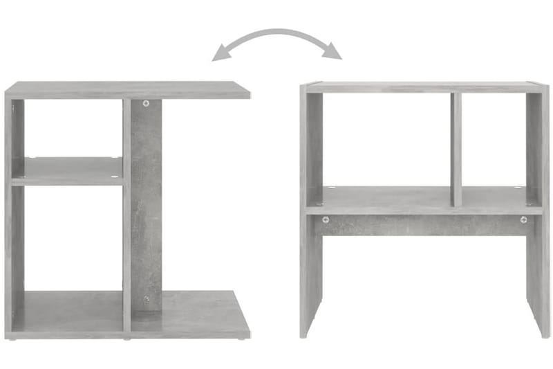 Sidobord betonggrå 50x30x50 cm spånskiva - Grå - Brickbord - Bord - Sidobord & lampbord