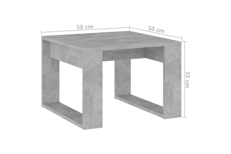 Sidobord betonggrå 50x50x35 cm spånskiva - Grå - Möbler - Bord