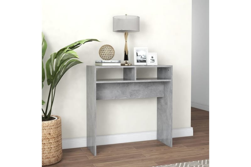Sidobord betonggrå 78x30x80 cm spånskiva - Grå - Möbler - Bord
